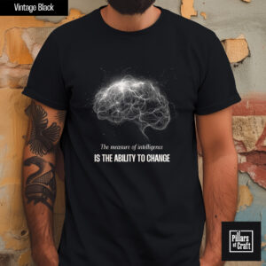 Human brain with neurons shirt, Measure of Intelligence shirt, Einstein quote shirt, Minimal shirt