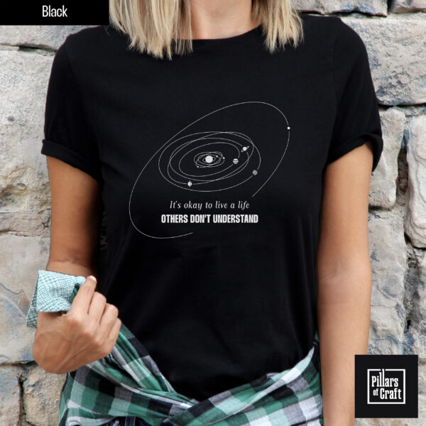 Pluto and planets in orbit shirt, Planetary orbits shirt, Inspirational shirt, Thoughtful shirt