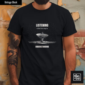 Spherical radio telescope shirt, Radio Astronomy shirt,  Inspirational shirt, Philosophy shirt