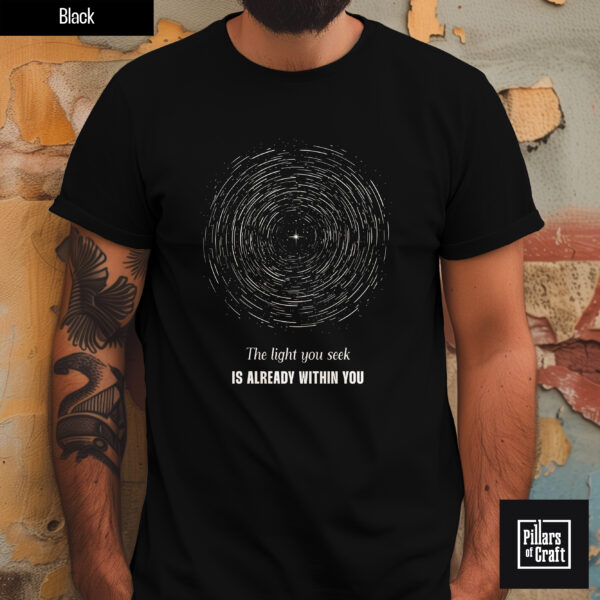 Star trail with north star polaris shirt, Light within shirt, Inspirational shirt, Philosophy shirt