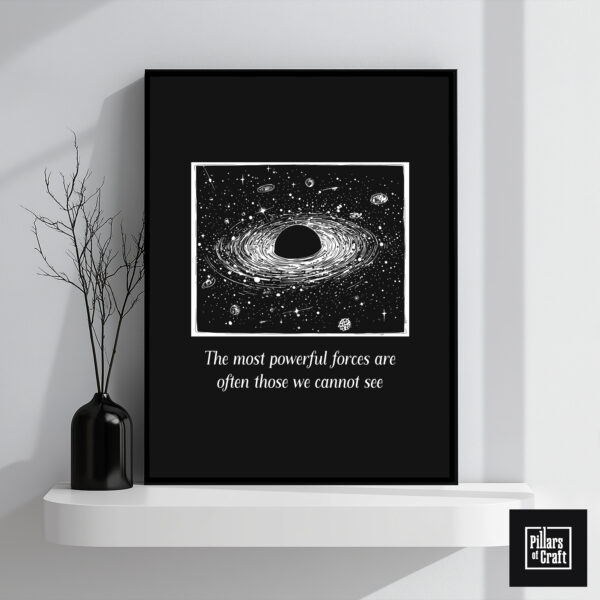 Black hole poster, Powerful forces poster, Inspirational poster, Motivational poster, Thoughtful poster, Thoughtful gift