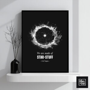 We are made of star stuff poster, Carl Sagan poster, Carl Sagan Star Stuff Wall Art, Supernova poster, Space poster