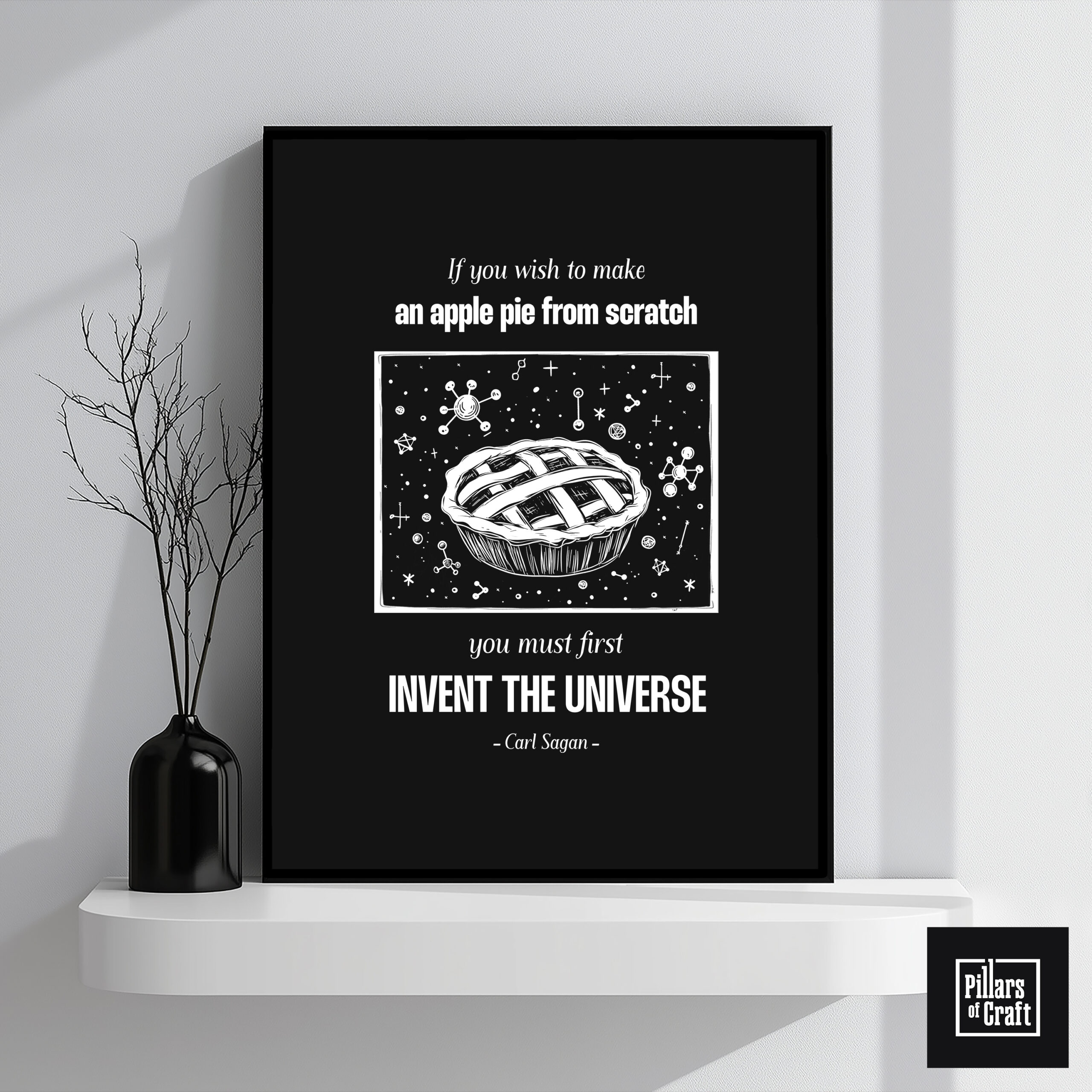 Invent the Universe Carl Sagan Poster, Carl Sagan Poster, Universe Poster, Inspirational Science Poster