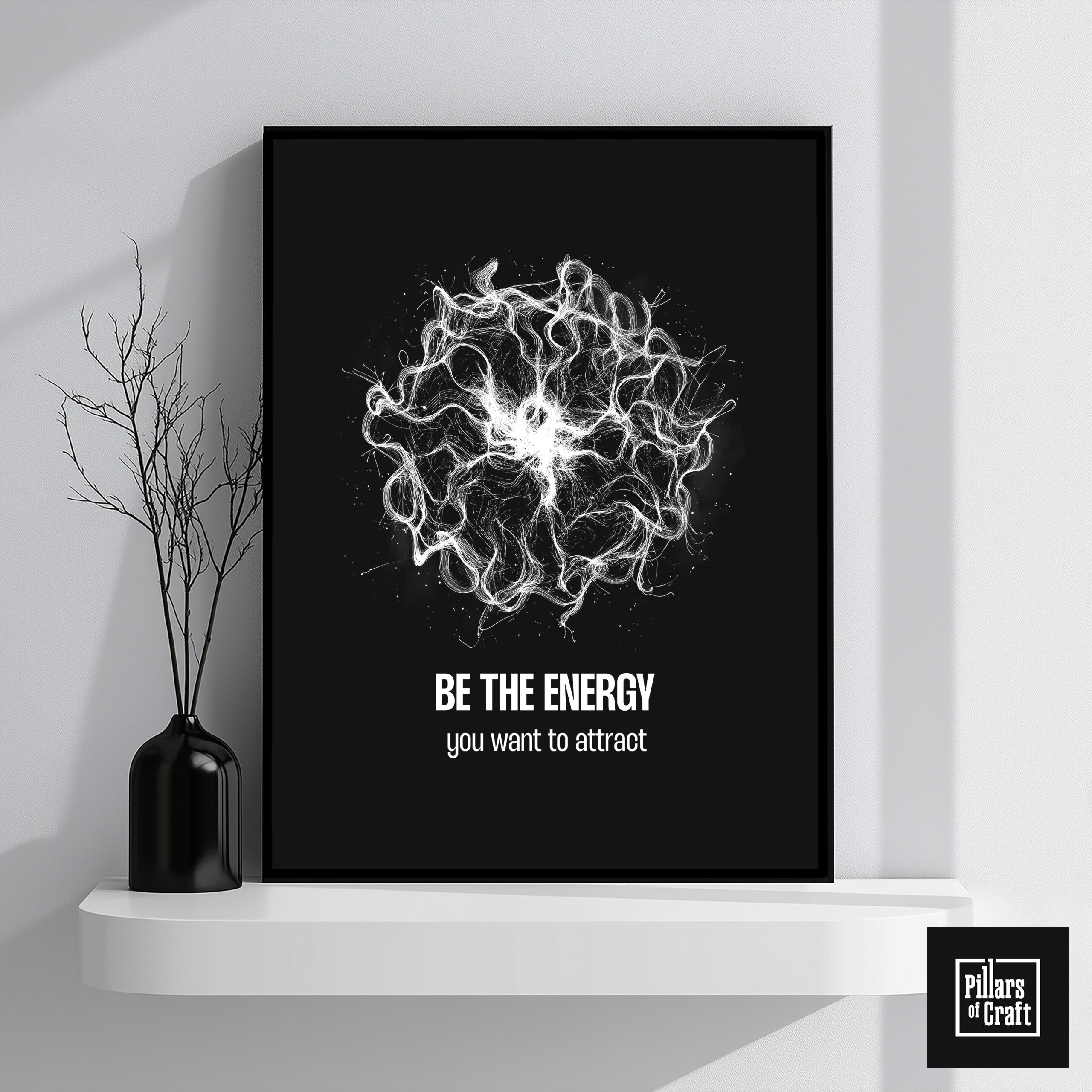 Be the energy you want to attract wall art, Inspirational Wall Art, Positivity Wall Art, Motivational Wall Art