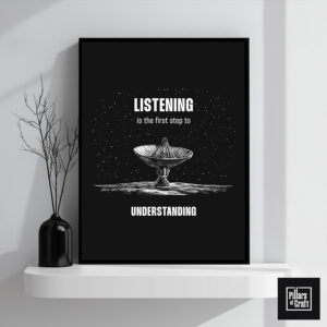 Radio Telescope wall art, Radio Astronomy wall art, Inspirational poster, Thought provoking wall art, Thoughtful poster