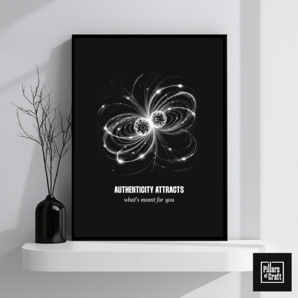 Atomic bond wall art, Authentic connection wall art, Natural attraction wall art, Thought provoking poster, Inspirational poster