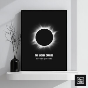 Solar eclipse wall art, Sun's corona wall art, Inspirational poster, Thought provoking wall art